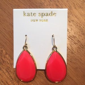 Kaye Spade drop earrings in bright pink
